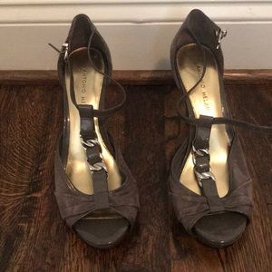 Antonio Melani Grey Suede Heels